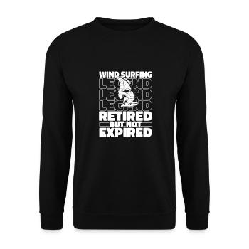 Wing Surf Wing Foil Im Ruhestand - Unisex Pullover - Schwarz - Vorne - Alina (178cm) & Michal (187cm)