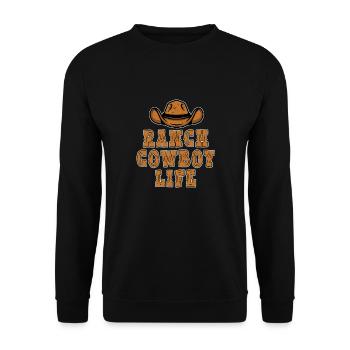 Rodeo Cowboy Life - Unisex Sweatshirt - black - Front - Alina (178cm) & Michal (187cm)