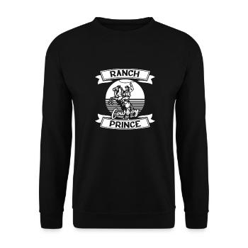 Rodeo Cowboy Prinz Ranch Cowboy - Unisex Pullover - Schwarz - Vorne - Alina (178cm) & Michal (187cm)