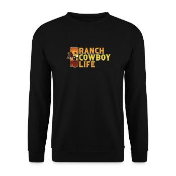 Rodeo Cowboy Ranch Cowboy - Unisex Sweatshirt - black - Front - Alina (178cm) & Michal (187cm)