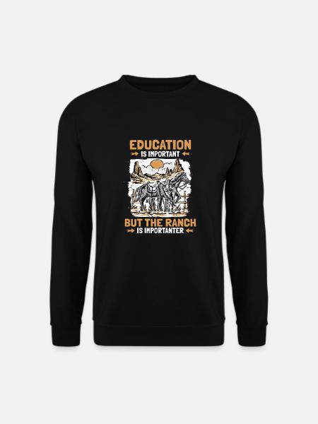 Rodeo Cowboy Lustig Ranch Cowboy - Unisex Pullover - Schwarz