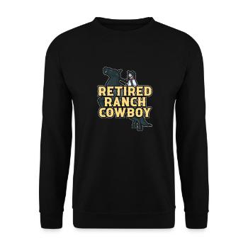 Rodeo Cowboy Retired Ranch Cowboy - Unisex Sweatshirt - black - Front - Alina (178cm) & Michal (187cm)