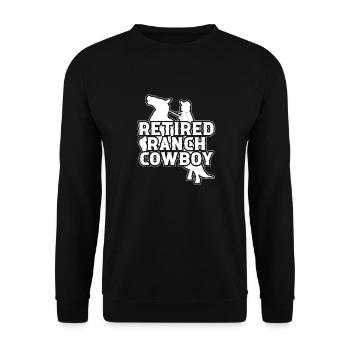 Rodeo Cowboy Retired Ranch Cowboy - Unisex Sweatshirt - black - Front - Alina (178cm) & Michal (187cm)