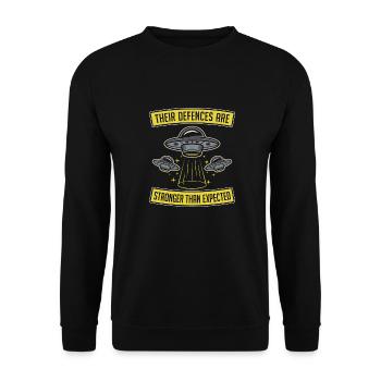Space Space Funny Astroid Diversion - Sweat-shirt Unisexe - noir - Devant - Alina (178cm) & Michal (187cm)
