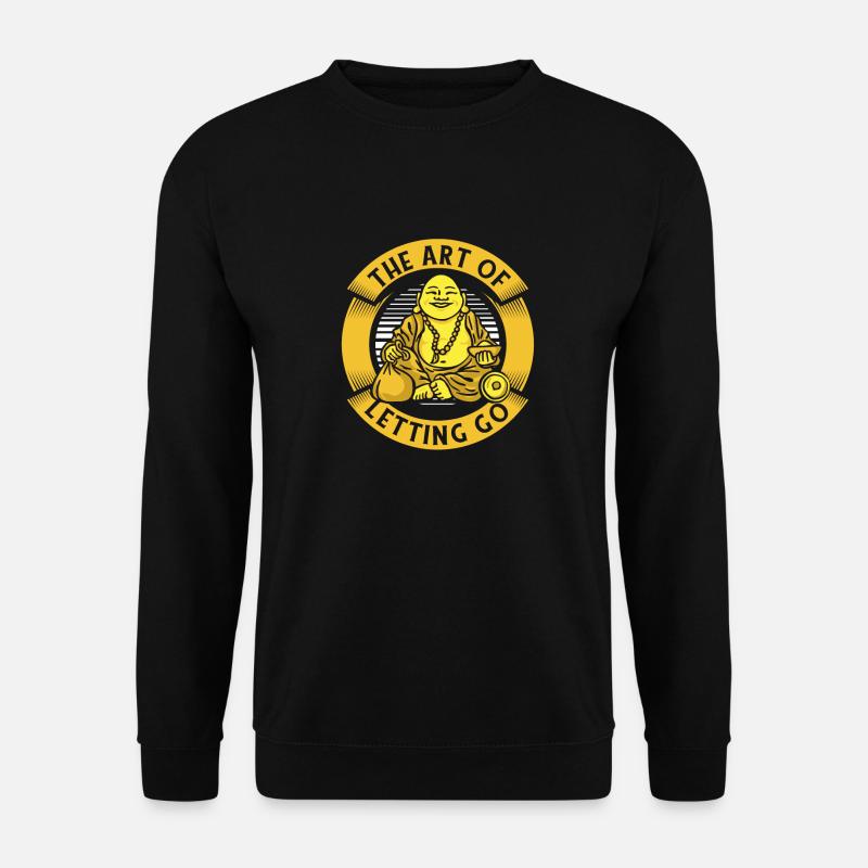 Buddha Buddhist Lustig - Unisex Pullover - Schwarz