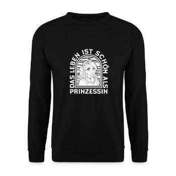 Prinzessin Schönheit - Unisex Pullover - Schwarz - Vorne - Alina (178cm) & Michal (187cm)