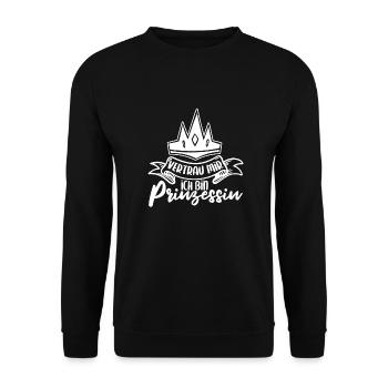 Prinzessin Krone - Unisex Pullover - Schwarz - Vorne - Alina (178cm) & Michal (187cm)
