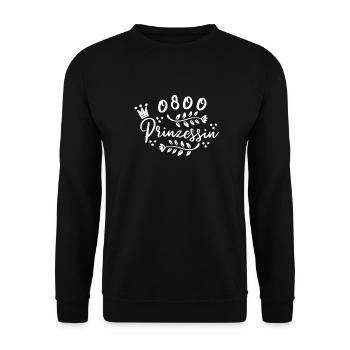 Prinzessin Krone - Unisex Pullover - Schwarz - Vorne - Alina (178cm) & Michal (187cm)