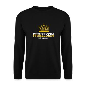 Prinzessin Krone - Unisex Pullover - Schwarz - Vorne - Alina (178cm) & Michal (187cm)
