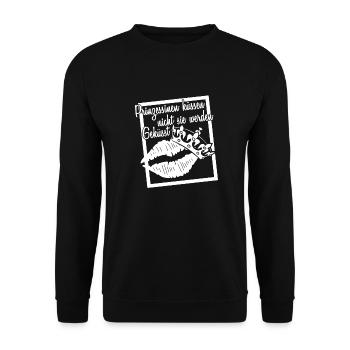 Prinzessin Krone - Unisex Pullover - Schwarz - Vorne - Alina (178cm) & Michal (187cm)