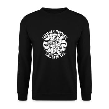 Rohrleitungsbauer - Unisex Pullover - Schwarz - Vorne - Alina (178cm) & Michal (187cm)