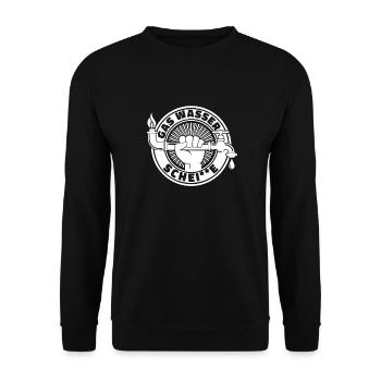 Rohrleitungsbauer Scheisse - Unisex Pullover - Schwarz - Vorne - Alina (178cm) & Michal (187cm)