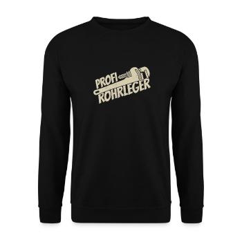 Rohrleitungsbauer Fachmann - Unisex Pullover - Schwarz - Vorne - Alina (178cm) & Michal (187cm)