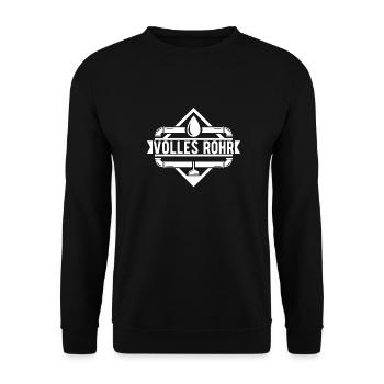 Rohrleitungsbauer Witzig - Unisex Pullover - Schwarz - Vorne - Alina (178cm) & Michal (187cm)