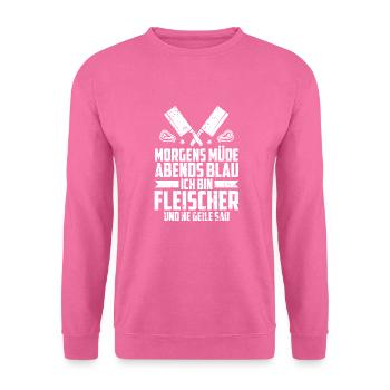 Fleischer Metzger Schlachter - Unisex Pullover - Pink - Vorne