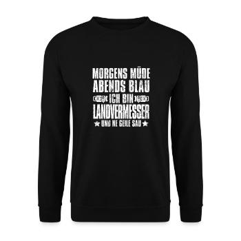 Vermesser Vermessungstechniker - Unisex Pullover - Schwarz - Vorne - Alina (178cm) & Michal (187cm)