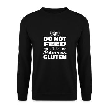 Glutenfrei Prinzessin - Unisex Pullover - Schwarz - Vorne - Alina (178cm) & Michal (187cm)