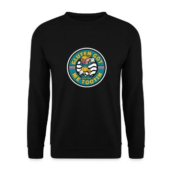 Glutenfrei Lustig - Unisex Pullover - Schwarz - Vorne - Alina (178cm) & Michal (187cm)