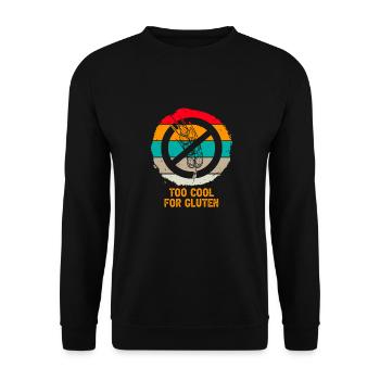 Glutenfrei - Unisex Pullover - Schwarz - Vorne - Alina (178cm) & Michal (187cm)