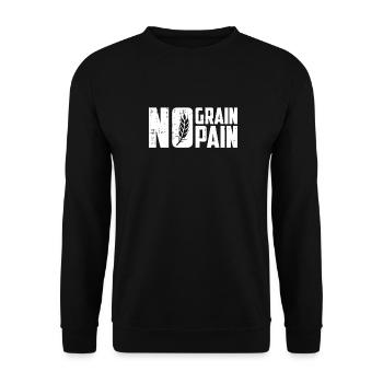 Glutenfrei Lustig - Unisex Pullover - Schwarz - Vorne - Alina (178cm) & Michal (187cm)