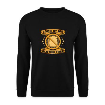 Glutenfrei Fun - Unisex Pullover - Schwarz - Vorne - Alina (178cm) & Michal (187cm)