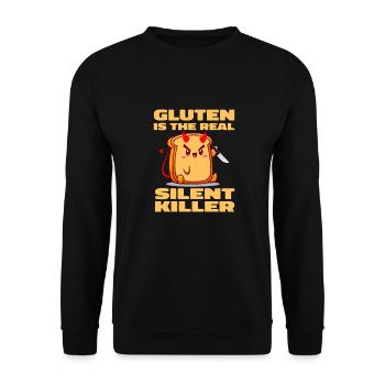 Gluten Free Funny - Unisex Sweatshirt - black - Front - Alina (178cm) & Michal (187cm)