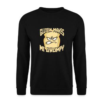 Glutenfrei Witzig - Unisex Pullover - Schwarz - Vorne - Alina (178cm) & Michal (187cm)