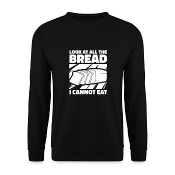 Glutenfrei - Unisex Pullover - Schwarz - Vorne - Alina (178cm) & Michal (187cm)
