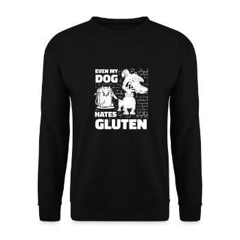 Gluten Free Dog - Unisex Sweatshirt - black - Front - Alina (178cm) & Michal (187cm)