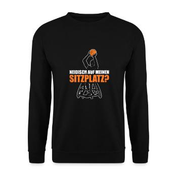 Rollstuhl Rollstuhlfahrer Basketball - Unisex Pullover - Schwarz - Vorne - Alina (178cm) & Michal (187cm)