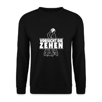 Rollstuhl Rollstuhlfahrer Basketball - Unisex Pullover - Schwarz - Vorne - Alina (178cm) & Michal (187cm)