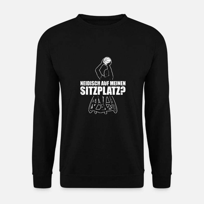 Rollstuhl Rollstuhlfahrer Lustig - Unisex Pullover - Schwarz