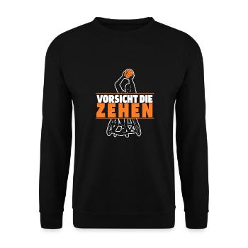 Rollstuhl Rollstuhlfahrer Lustig - Unisex Pullover - Schwarz - Vorne - Alina (178cm) & Michal (187cm)