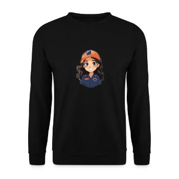 Rettungsdienst Sanitäter Rettungssanitäter - Unisex Pullover - Schwarz - Vorne - Alina (178cm) & Michal (187cm)