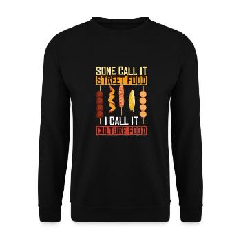 Corndog de rue - Sweat-shirt Unisexe - noir - Devant - Alina (178cm) & Michal (187cm)