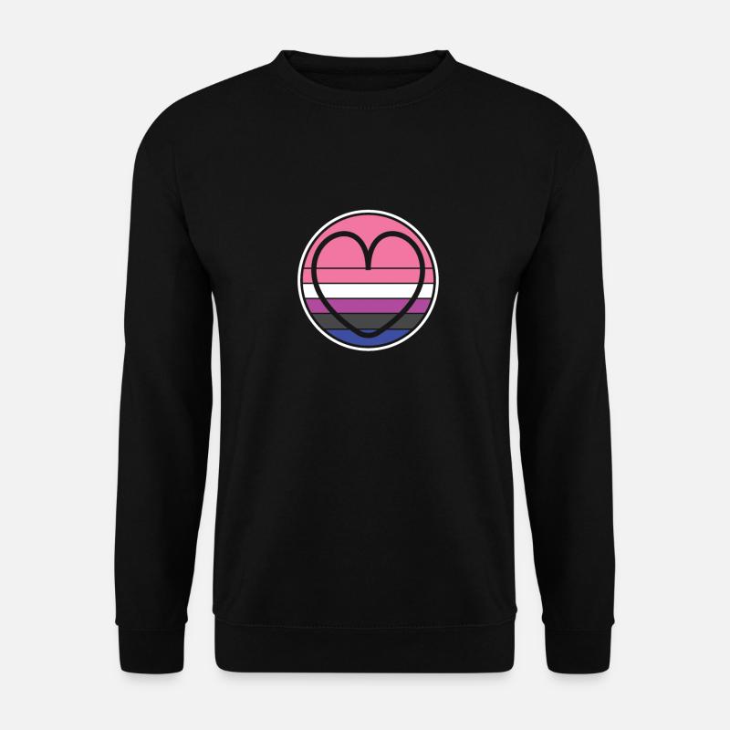 Genderfluide Herz - Unisex Pullover - Schwarz