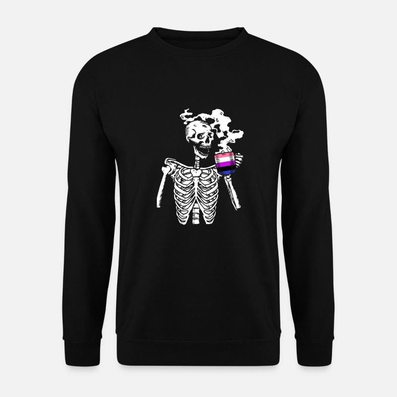 Genderfluid Skeleton - Unisex Sweatshirt - black