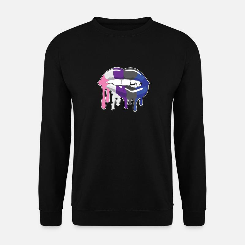 Genderfluid lips - Unisex Sweatshirt - black