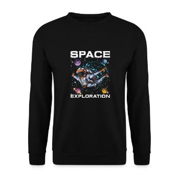 Space Colonization - Unisex Sweatshirt - black - Front - Alina (178cm) & Michal (187cm)
