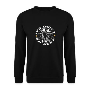 space, space, quiet, space colonization - Unisex Sweatshirt - black - Front - Alina (178cm) & Michal (187cm)