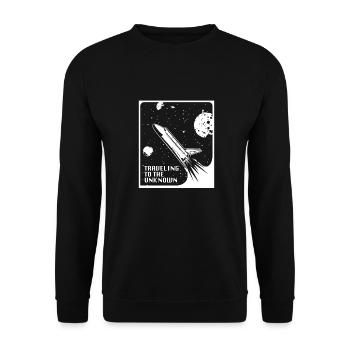 space, space, rocket, space colonization - Unisex Sweatshirt - black - Front - Alina (178cm) & Michal (187cm)