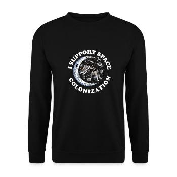 Space Space Colonization - Unisex Sweatshirt - black - Front - Alina (178cm) & Michal (187cm)