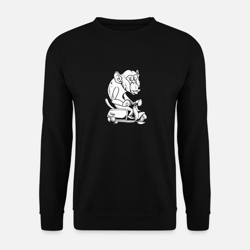 Scooter Monkey - Unisex Sweatshirt - black