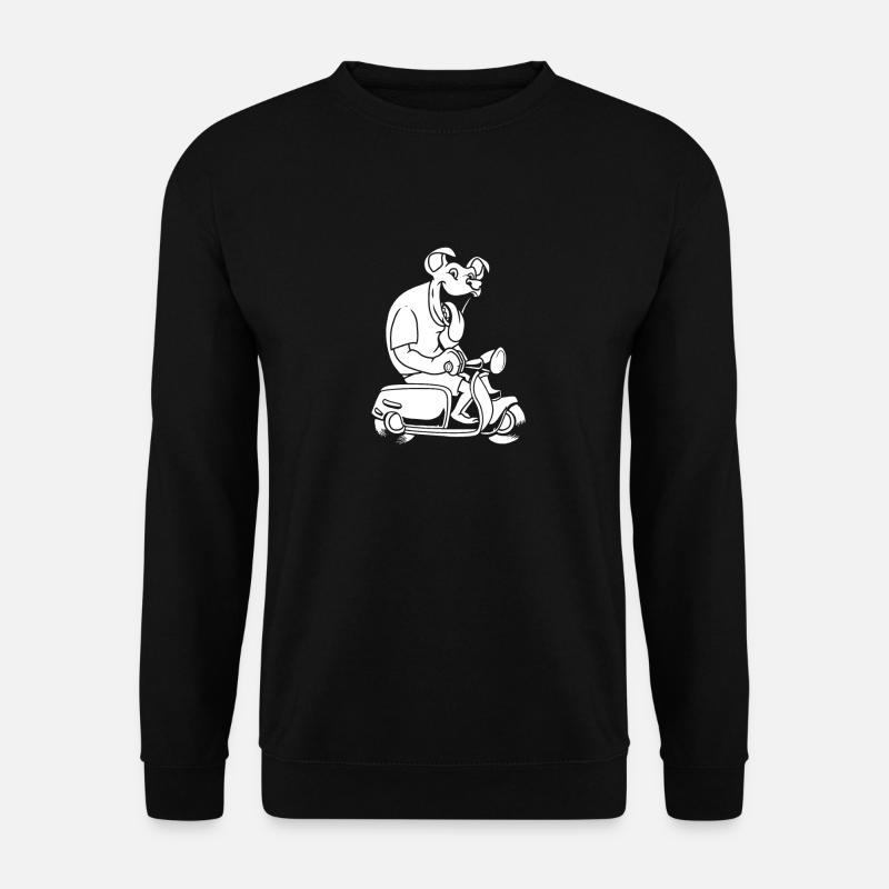 Motorroller Hund - Unisex Pullover - Schwarz