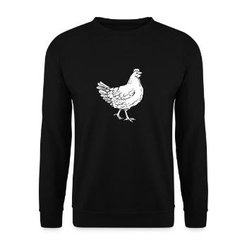 Chicken Hen - Unisex Sweatshirt - black - Front - Alina (178cm) & Michal (187cm)
