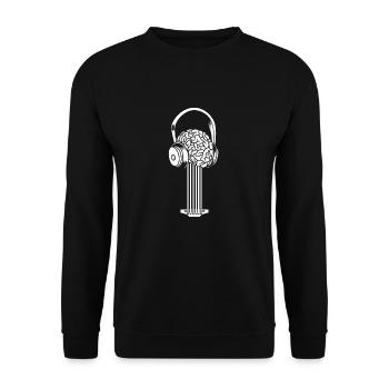 Electric Guitar Electric Guitar Headphones - Unisex Sweatshirt - black - Front - Alina (178cm) & Michal (187cm)