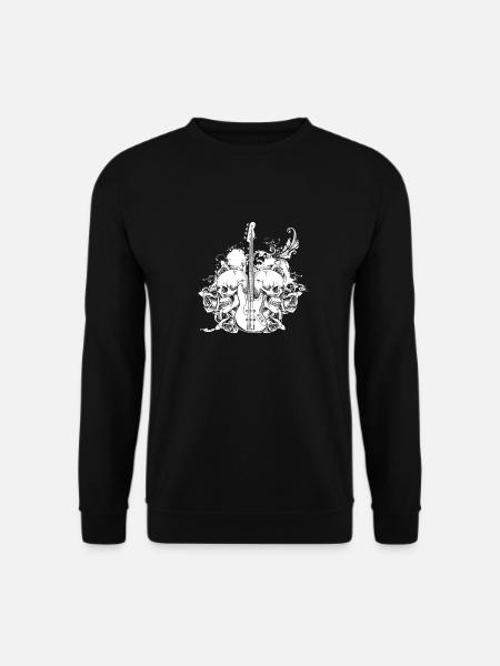 Bassiste Guitare Basse Bassiste Skull - Sweat-shirt Unisexe - noir