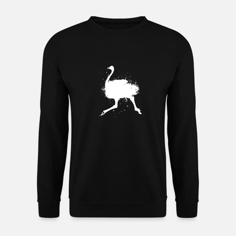 Oiseau Autruche Ratites - Sweat-shirt Unisexe - noir