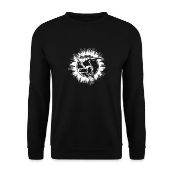 Parkour - Unisex Sweatshirt - black - Front - Alina (178cm) & Michal (187cm)