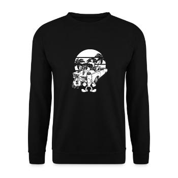 Clip on the cigar - Unisex Sweatshirt - black - Front - Alina (178cm) & Michal (187cm)